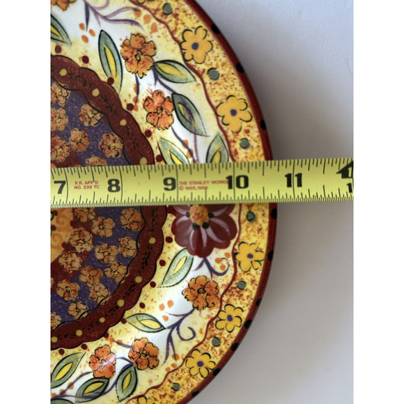 Pier 1 Helena 10.75" Dinner Plate Hand Painted Earthenware Discontinued EUC - Picture 10 of 11